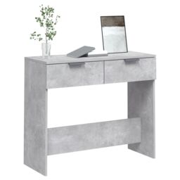 Berkfield Home Console Table Concrete Grey 90x36x75 cm Engineered Wood - Size: 90 x 36 x 75 cm - thumbnail 4