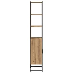 Berkfield Home Bathroom Cabinet Artisan Oak 33x33x185, 5 cm Engineered Wood in Brown - thumbnail 7