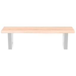 Berkfield Home Basin Shelf Wall Mounted Steel & Solid Wood Oak in Brown - thumbnail 4