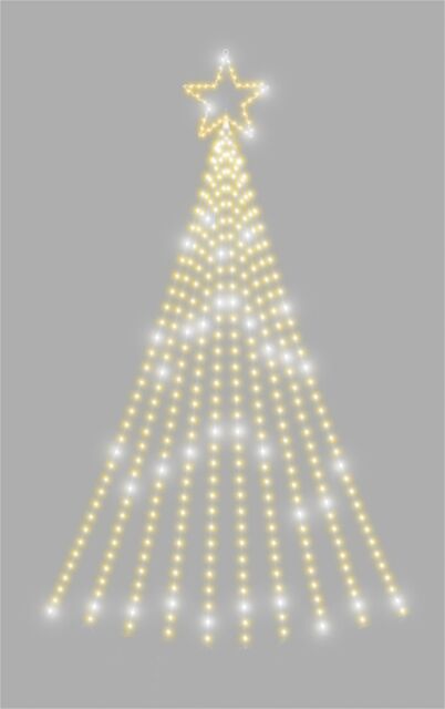 Xmas Haus 2.4m Waterfall Light chain 630 Led -10% Twinkle in White - Size: 1 Pack - image 1