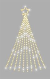 Xmas Haus 2.4m Waterfall Light chain 630 Led -10% Twinkle in White - Size: 1 Pack - thumbnail 1
