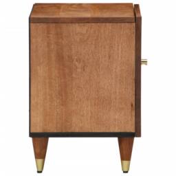 Berkfield Home Bedside Cabinets 2 pcs 40x33x46 cm Solid Wood Mango in Brown - Size: 40 x 33 x 46 cm - thumbnail 4