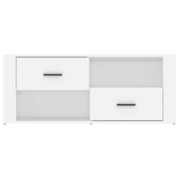 Berkfield Home TV Cabinet White 100x35x40 cm Engineered Wood - Size: 100 x 35 x 40 cm - thumbnail 6