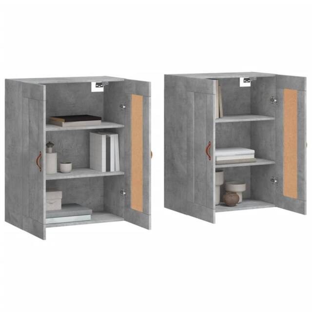 Berkfield Home Wall Mounted Cabinets 2 pcs Concrete Grey Engineered Wood - image 1