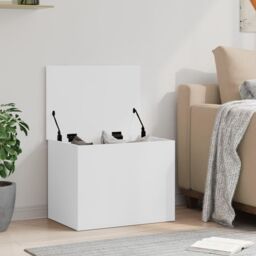 Berkfield Home Storage Box White 60x42x46 cm Engineered Wood - Size: 60 x 42 x 46 cm - thumbnail 3