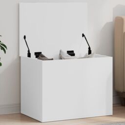 Berkfield Home Storage Box White 60x42x46 cm Engineered Wood - Size: 60 x 42 x 46 cm - thumbnail 1