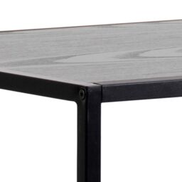 Furniture To Go Seaford Black Metal Bar Table with Black Ash Top - thumbnail 6