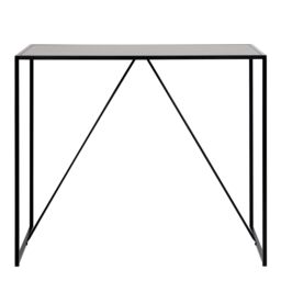 Furniture To Go Seaford Black Metal Bar Table with Black Ash Top - thumbnail 2