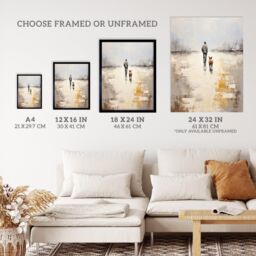 "Wee Blue Coo Wall Art Print Dog Walkers Dream Simple Calm Neutral Living Room in Beige - Size: W24"" x H32""" - thumbnail 3