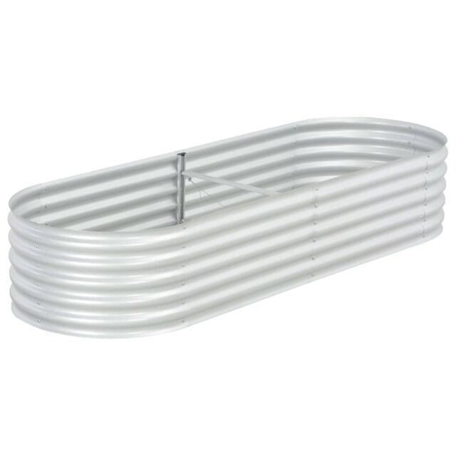 Berkfield Home Garden Raised Bed 240x80x44 cm Galvanised Steel Silver - Size: 240 x 80 x 44 cm - image 1
