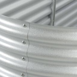 Berkfield Home Garden Raised Bed 240x80x44 cm Galvanised Steel Silver - Size: 240 x 80 x 44 cm - thumbnail 5