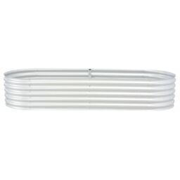 Berkfield Home Garden Raised Bed 240x80x44 cm Galvanised Steel Silver - Size: 240 x 80 x 44 cm - thumbnail 4