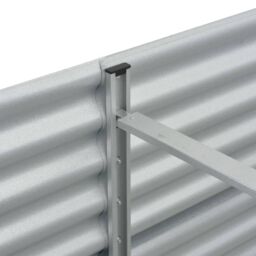 Berkfield Home Garden Raised Bed 240x80x44 cm Galvanised Steel Silver - Size: 240 x 80 x 44 cm - thumbnail 6