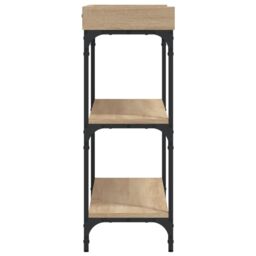 Berkfield Home Console Table with Shelves Sonoma Oak 100x30x80 cm in Brown - Size: 100 x 30 x 80 cm - thumbnail 5