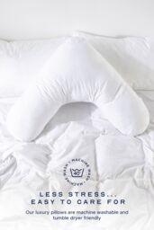 Snuggledown 1 Pack Retreat V Shape Firm Support Pregnancy Pillow in White - thumbnail 8