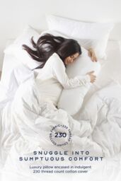 Snuggledown 1 Pack Retreat V Shape Firm Support Pregnancy Pillow in White - thumbnail 2