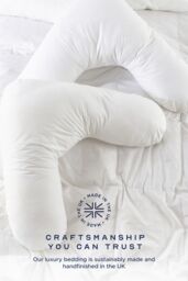 Snuggledown 1 Pack Retreat V Shape Firm Support Pregnancy Pillow in White - thumbnail 6
