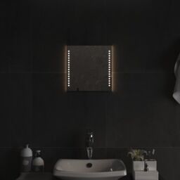 Berkfield Home LED Bathroom Mirror 30x30 cm in Clear - thumbnail 1