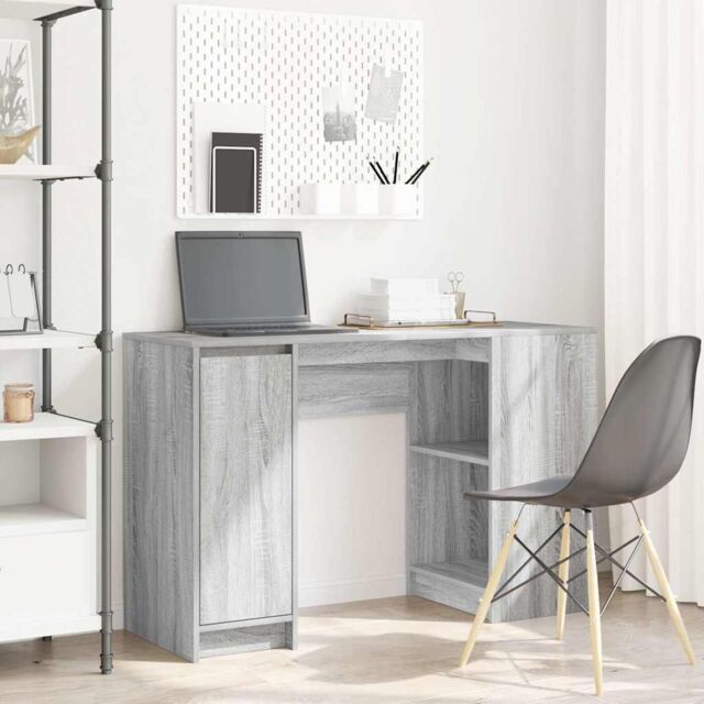 Berkfield Home Desk Grey Sonoma 120x42x76 cm Engineered Wood - Size: 120 x 42 x 76 cm - image 1
