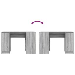 Berkfield Home Desk Grey Sonoma 120x42x76 cm Engineered Wood - Size: 120 x 42 x 76 cm - thumbnail 9