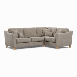The Great Sofa Company Jackson Right Hand Facing Chenille Corner Sofa in Stone - Size: Medium - thumbnail 2