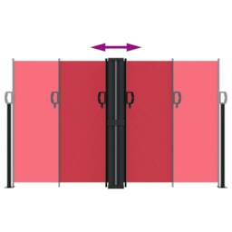 Berkfield Home Retractable Side Awning Red 140x600 cm - thumbnail 5