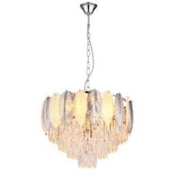 Netlighting Dalton Pendant Ceiling Light Chrome 9x E14 in Grey