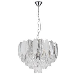 Netlighting Dalton Pendant Ceiling Light Chrome 9x E14 in Grey - thumbnail 2