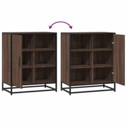 Berkfield Home Sideboard Brown Oak 62x35x76 cm Engineered Wood - Size: 62 x 35 x 76 cm - thumbnail 8
