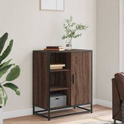 Berkfield Home Sideboard Brown Oak 62x35x76 cm Engineered Wood - Size: 62 x 35 x 76 cm - thumbnail 1