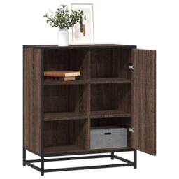 Berkfield Home Sideboard Brown Oak 62x35x76 cm Engineered Wood - Size: 62 x 35 x 76 cm - thumbnail 2