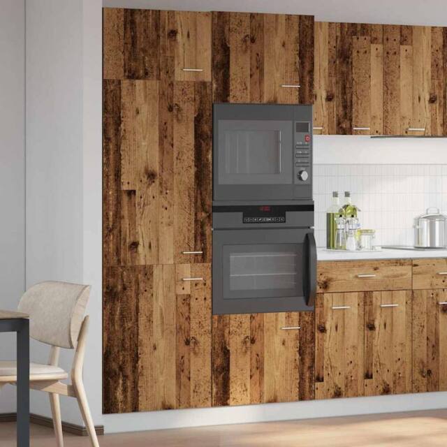 Berkfield Home Refrigerator Cabinet Lyon Old Wood 60x57x207 cm Engineered Wood in Brown - Size: 60 x 57 x 207 cm - image 1