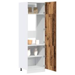 Berkfield Home Refrigerator Cabinet Lyon Old Wood 60x57x207 cm Engineered Wood in Brown - Size: 60 x 57 x 207 cm - thumbnail 2