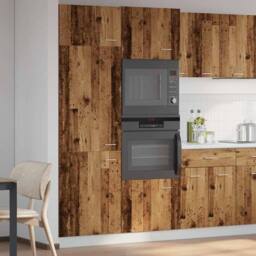 Berkfield Home Refrigerator Cabinet Lyon Old Wood 60x57x207 cm Engineered Wood in Brown - Size: 60 x 57 x 207 cm - thumbnail 1
