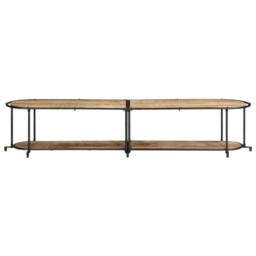 Berkfield Home TV Cabinet 200x42x40 cm Solid Wood Rough Mango in Brown - Size: 200 x 42 x 40 cm - thumbnail 4