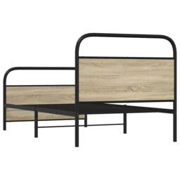 Berkfield Home Bed Frame Without Mattress 100x190 cm Sonoma Oak Engineered Wood in Brown - thumbnail 7