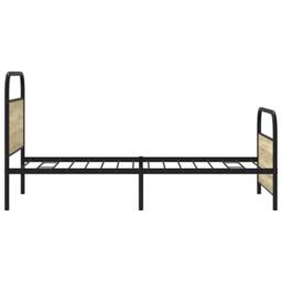 Berkfield Home Bed Frame Without Mattress 100x190 cm Sonoma Oak Engineered Wood in Brown - thumbnail 6