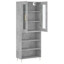 Berkfield Home Highboard Concrete Grey 69.5x34x180 cm Engineered Wood - thumbnail 4