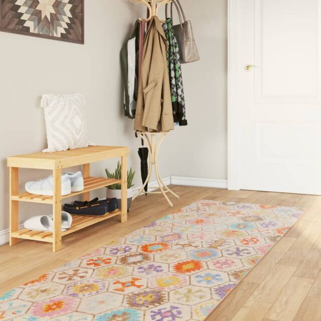 Berkfield Home Rug Washable Multicolour 80x300 cm Anti Slip - Size: 100 cm diameter - image 1