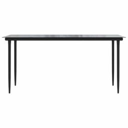 Berkfield Home 7 Piece Garden Dining Set Black Poly Rattan Glass - thumbnail 8