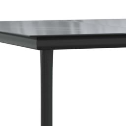 Berkfield Home 7 Piece Garden Dining Set Black Poly Rattan Glass - thumbnail 9