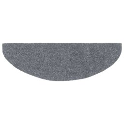 Berkfield Home 15 Self-adhesive Stair Mats Needle Punch 65x21x4 cm Light Grey - Size: Medium - thumbnail 5