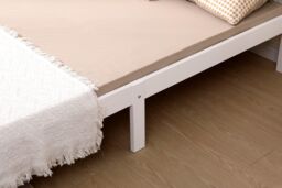 Starlight Beds Somnium White / Natural Top Shaker Wooden Bed Frame - Size: King - thumbnail 5
