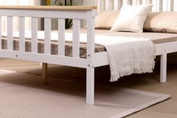 Starlight Beds Somnium White / Natural Top Shaker Wooden Bed Frame - Size: King - thumbnail 4