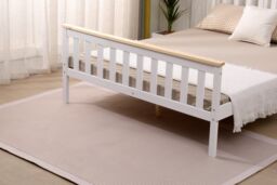 Starlight Beds Somnium White / Natural Top Shaker Wooden Bed Frame - Size: King - thumbnail 3