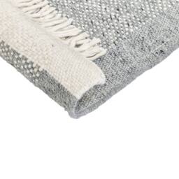 Wyld and Coco Grey and Off-White Wool Rug 80 x 150 cm Handwoven - Size: 80 cm x 150 cm - thumbnail 5