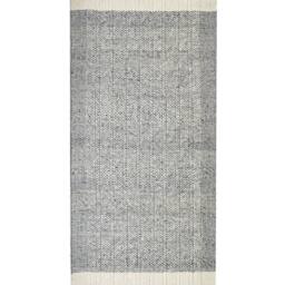 Wyld and Coco Grey and Off-White Wool Rug 80 x 150 cm Handwoven - Size: 80 cm x 150 cm - thumbnail 2