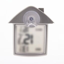 mysmartbuy Digital Window or Wall Thermometer - House Shaped Indoor Outdoor Temperature Meter with Digital Display in Celsius or Fahrenheit in Grey - thumbnail 5