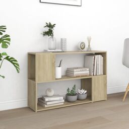 Berkfield Home Book Cabinet Sonoma Oak 100x24x63 cm Engineered Wood in Brown - Size: 100 x 24 x 63 cm - thumbnail 1