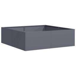 Berkfield Home Planter Anthracite 100x100x30 cm Steel in Dark Grey - Size: 100 x 100 x 30 cm - thumbnail 3